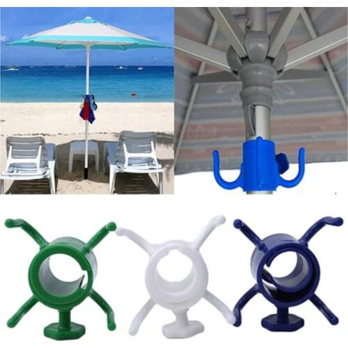 Creative Beach Sun Umbrella Column Four-legged Camping Trip Clasp Plastic Hook Portable Mini outdoor Hook Accessories