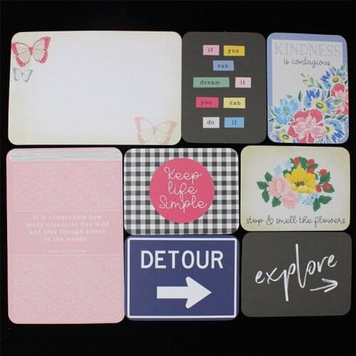 KSCRAFT 40pcs Double-side Printed Cardstock Die Cuts for Scrapbooking Happy Planner/Card Making/Journaling Project