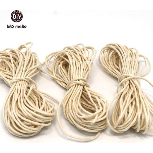 Lets Make DIY Rope 15 Strands Waxed Twisted Waxed Cotton Cord String Thread Line 1mm 5 Meters
