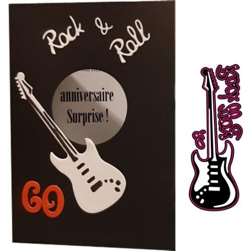Guitar Musical Metal Cutting Dies Stencils For DIY Scrapbooking Paper Card Decorative Craft Dies Embossing Die Cuts New