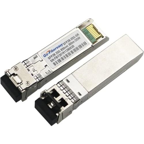 25Gigabit SFP28 Transceiver Module 25GBASE-SR Module for Cisco SFP28-25G-SR Ubiquiti/Mikrotik,(25G 850nm, DDM, 100m, dual LC)