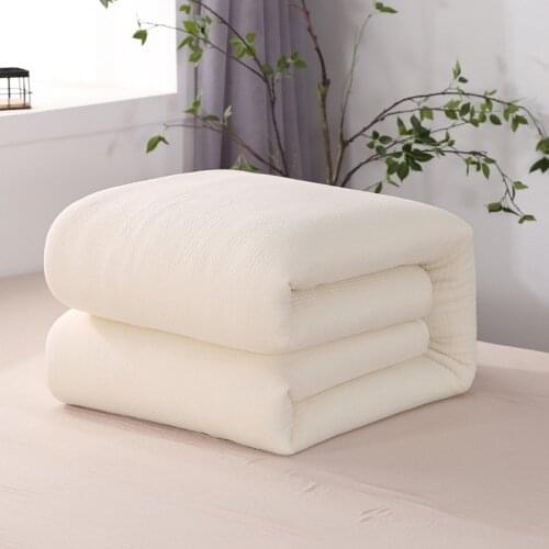 Time-limited New Winter Cotton Thick Quilt Warm Home Quilts King Queen Twin Size Bedding Handmade Pure Color Bedspreads And