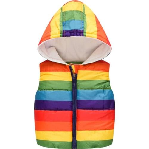 New Child Waistcoat Children Outerwear Spring Coats Kids Clothes Warm Hooded Cotton Baby Boys Girls Vest For Age 1-8 Years Old
