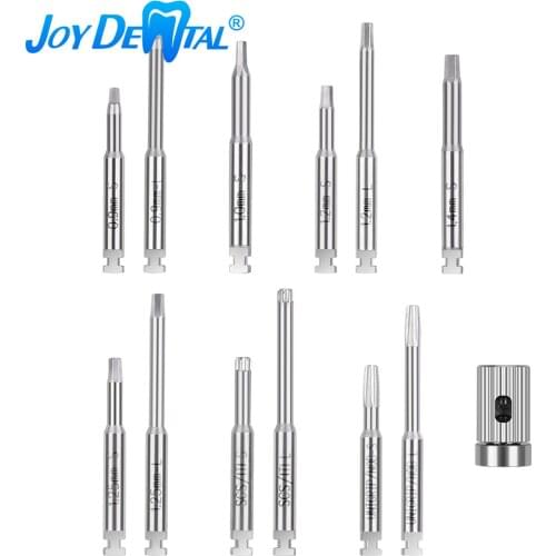 12pcs Dental Implant Screw Driver 2.35mm Long Short with Base for Low Speed Contra Angle Handpiece or Manual Use Autoclavable