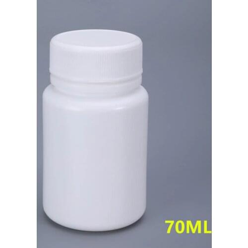 70ML Empty food Grade bottles for medical pill tablet vitamin capsule bottle Round container with Lid 50PCS/lot