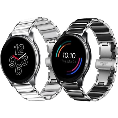 22mm Stainless steel Ceramic Strap For Oneplus Watch Bracelet for oneplus Smart watch Belt Replaceable Watchbands