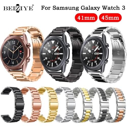 Strap For Samsung Galaxy Watch 3 Band Metal Wrist Strap for Samsung Galaxy Watch 3 45mm 41mm Stainless Steel Bracelet Watchband