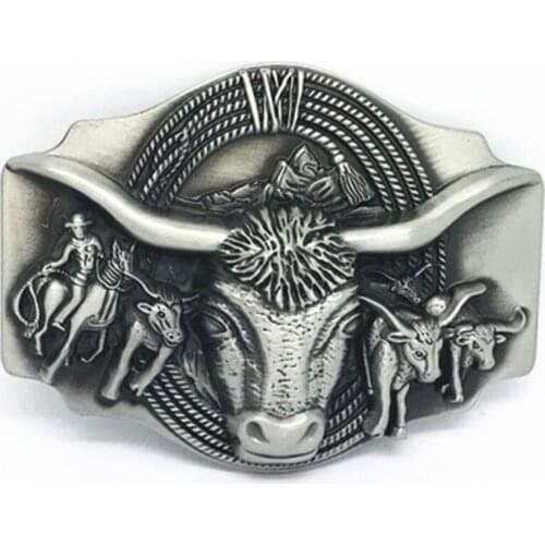 Europe and the United States the most popular western bull bullfighting knight alloy buckle for 4.0 belt Animal