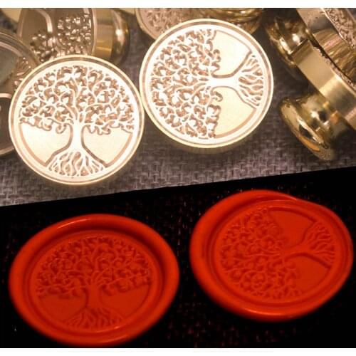 WYSE Life Of Tree Wax Seal Stamp Sellos Envelope Alphabet Sealling Stamps for DIY Wedding Invitation Copper Head Wood Handle