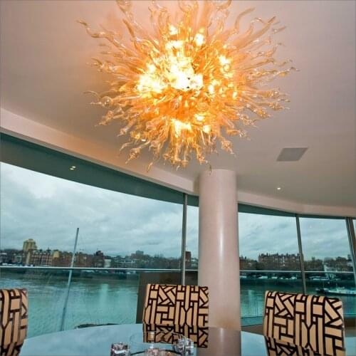 Led Source 100% Hand Blown Borosilicate Glass Dale Chihuly Warranty Clear Hot Sale Chandelier Home Deco