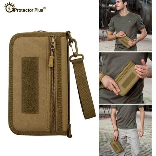 Tactical Handbag Men 6 inches phone Passport Travel Camouflage wallet Nylon Purse Hiking Camping Hunting Molle bag