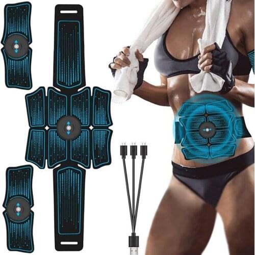 Abdominal Muscle Trainer Stimulator Hip Massager Vibrating Belt USB Electrostimulation Fitness Equipment Toner Gym Workout Slim