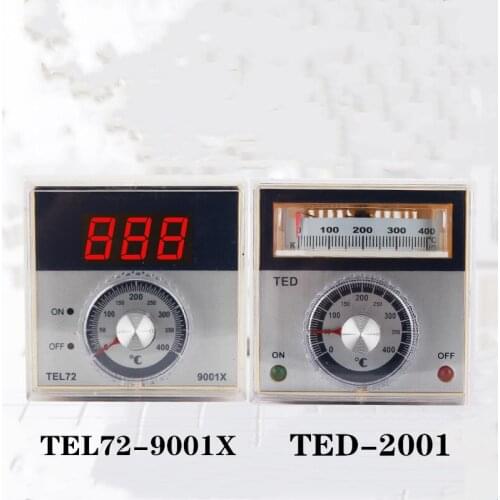 TED-2001/TEL72-9001X 400 Pointer Temperature Controller K Type E Type Digital Thermostat Celsius 220VAC 72*72mm