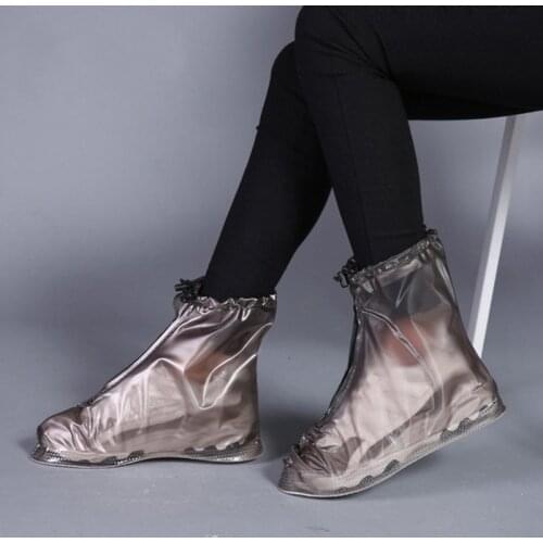 High Quality Rain Waterproof Boots Cover Heels Boots Men Womens Reusable Shoes raincoat Thicker Non-slip Waterproof shoe cover