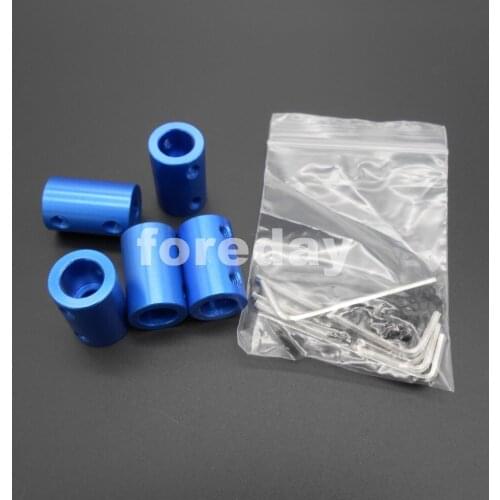 100PCS 6.35 to 10mm Coupling Coupler Length 25mm dia.16mm Aluminum alloy Coupling Coupler BLUE 6.35 to 10mm *FD317X100