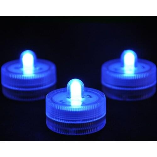 2016 DHL Free Shipping 2*CR2032 battery blue color submersible LED lights For Wedding Halloween Christmas Party Holiday