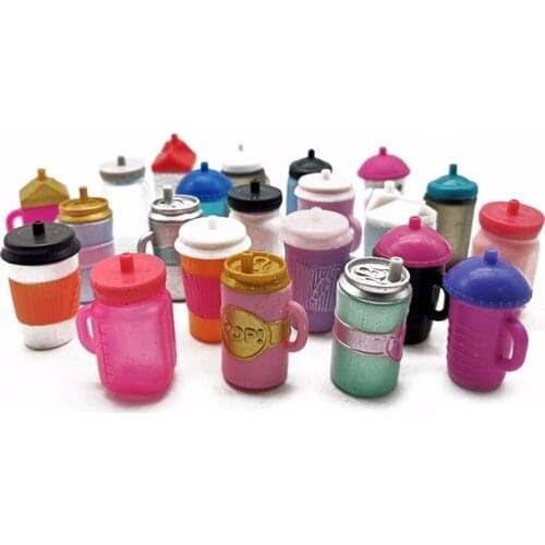 5pc Pvc Mini Water Bottle Artificial Milk Bottle Dollhouse Ornament Craft Miniature Fairy Garden Decoration DIY Accessories