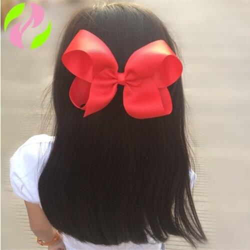 6 inch Sequin Grosgrain Ribbon Hair Bow Alligator Clips Barrette Bowknot Headwear Children Girls Hair Accessories