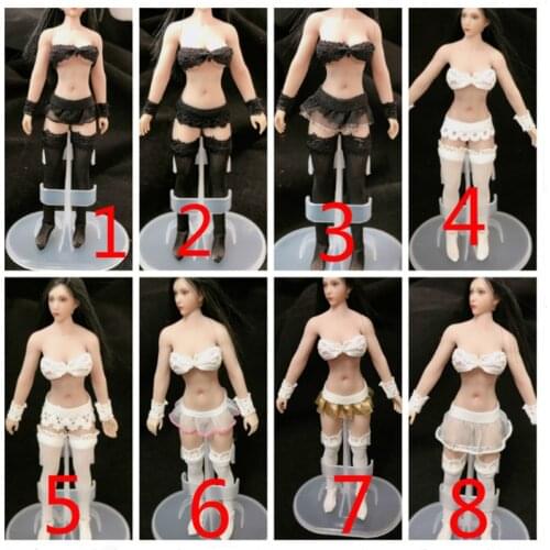 1/12 Scale Accessory Sexy Lace Underwear Set With Stocking Accessories For 6'' TBLeague Seamless Body
