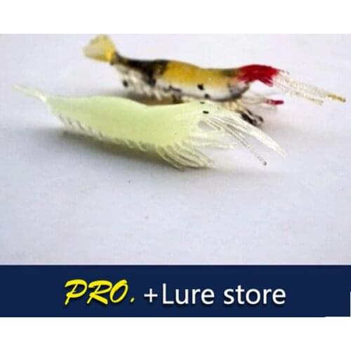 Free shipping 20pcs/Lot 9cm 2g soft plastic prawns artificial lifelike fluke fishing lures soft plastic prawn lures cheap prawns