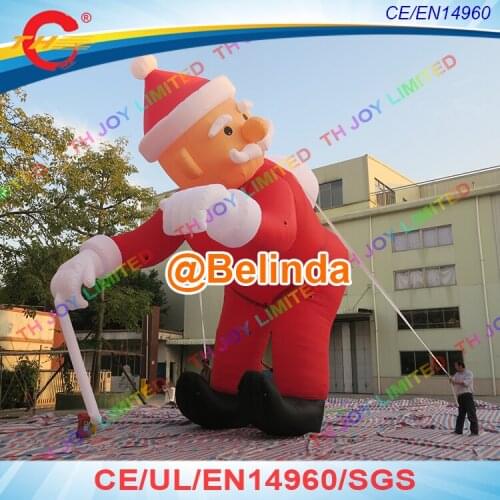 Free air shipping, 10m 33.3ft giant Christmas father with gift bag, outdoor decoration Merry Christmas father santa claus