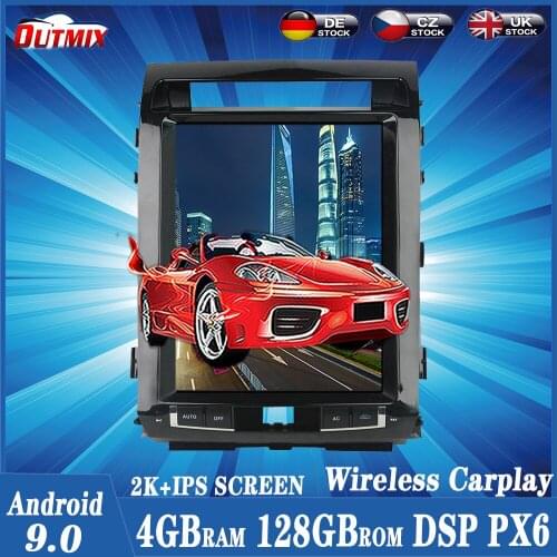 Wireless Carplay Android 9.0 128G Car GPS Navigation Radio For TOYOTA Land Cruiser LC200 2008-2015 Multimedia Player Stereo Unit