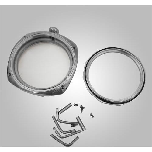 47mm Polished Stainless Steel Watch Case for ETA 6497 6498 Movement Watch Shell Cover for St36 Movement