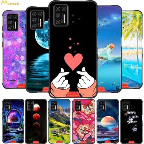 For Umidigi Bison GT Cases Silicone Soft Phone Cover For Umidigi A3S Umi F2 Case Cute Carrier Wolf Cat Back Protective Black TPU