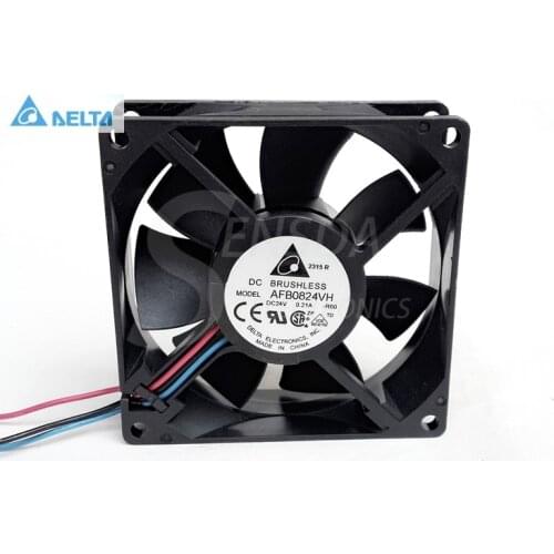 For delta AFB0824VH -R00 8025 8cm 80mm DC 24V 0.21A server inverter industrial axial cooling fans blower alarm signal