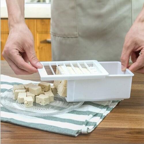 Homemade Tofu Press Mold Maker DIY Plastic Tofu Making Machine with Cotton Cheese Cloth Bakeware Moulds Kitchen Utensil Set