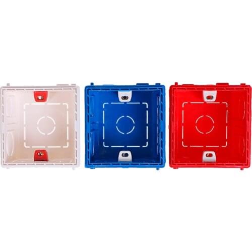 Atlectric Adjustable Mounting Junction Box Internal Cassette 86 Type Switch Socket White Red Blue Wiring Back Box
