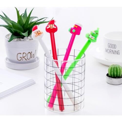 Ellen Brook 1 Pcs Cute Christmas Theme Gel Pens Santa Claus Kawaii Stationery Material Office School Supplies Kids Gifts