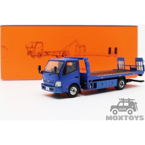 GCD 1:64 HINO 300 Flatbed Tow Truck Ground ed. Blue w/SUBARU Decal Diecast Model Car