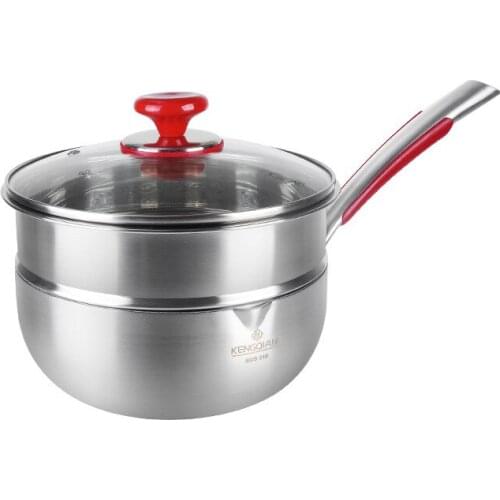 316 Stainless Steel Non Stick Pot Multifunctional Snow Pan Uncoated Milk Cooking Pot Household Kitchen Cookware Steamer Pot