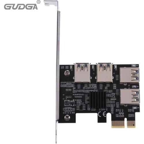 NEW add on card PCIe 1 to 4 PCI express 16X slots Riser Card PCI-E 1X to External 4 PCI-e slot Adapter PCIe Port Multiplier Card