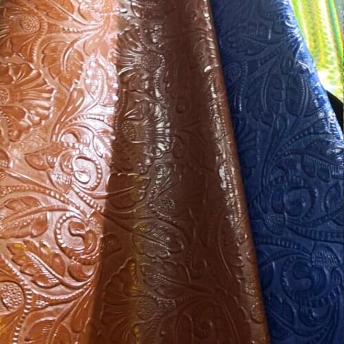 Agenuineon 2021 New Genuine Real Cow Hide Leather 50 Square Feet Vintage Engrave Pattern Grain Oil Wax Cowhide Sewing Material