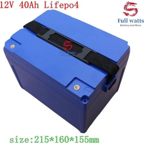 Portable 12V 40Ah LiFepo4 Battery Pack for Outdoor Emergency E-scooters Home Solar Systems Ups Storage Ebike +Charger