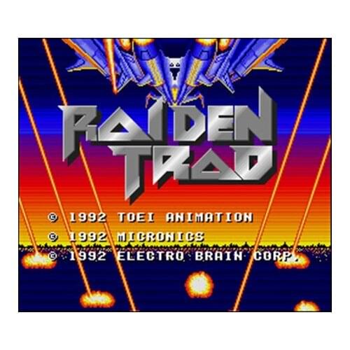 Raiden Trad NTSC Version 16 Bit 46 Pin Big Gray Game Card For USA Game Players