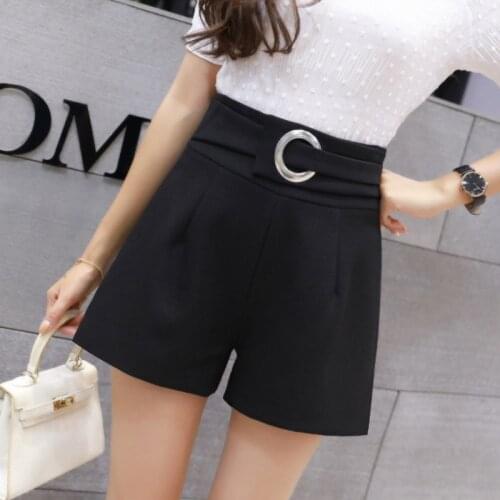 Chiffon Korean Skirt Half-length Skirt Women 2020 High Waist Summer Irregular Shorts Women Chic Black Shorts Women