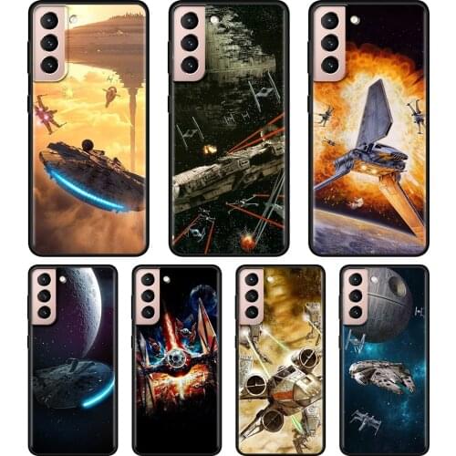 Silicone Case For Samsung Galaxy S21 S20 Ultra S10 Lite S9 S8 Plus S10e S7 Edge Cover Cool Star Space Ship Wars Shell Funda