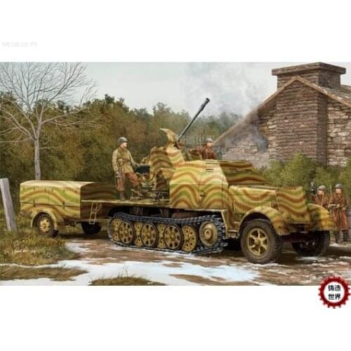 Trumpeter 01527 1/35 Flak43 Sd.Kfz.7/2 Half Track SPAAG Tank Vehicle Kit Model TH06948-SMT6