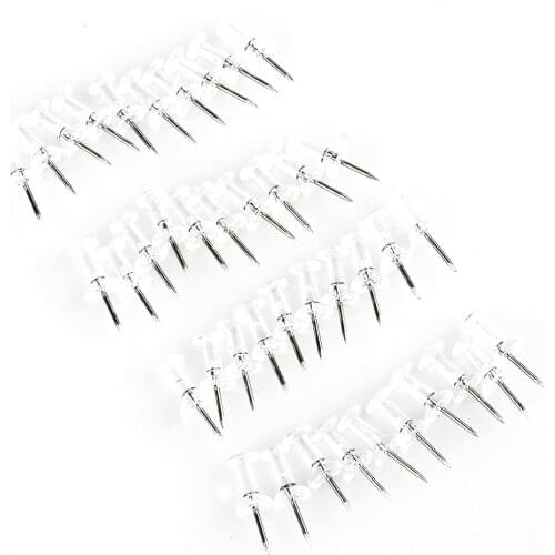 Top quality Clear Push Pins Transparent Plastic(Pack of 40)