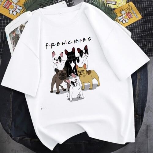 Dachshund Pug Teckel Funny T Shirt Women Harajuku Cute French Bulldog Frances German Shepherd T-shirt Pit Bull Tshirt Top Female