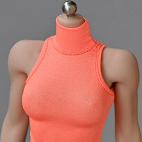 1/6 Female Clothes Bare Shoulders Slim Clothes Dress 7 Colors Women Long Tight T-Shirt Fit 12" Female TBL UD Body