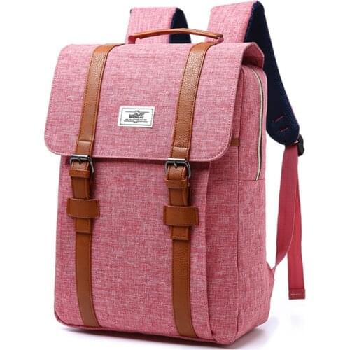 2020 VIP Fashion 14 inch laptop Backpacks Ladies Large Capacity Women Backpacks Famous Brand Solid School Bag For Teenager Girl