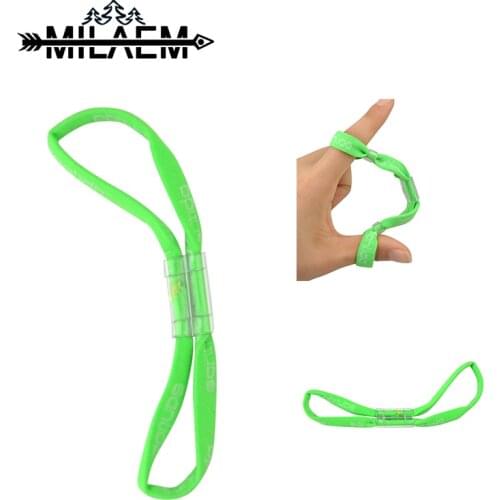 1 pc Bow Finger Sling Archery Accessories Green Nylon Fabric Fingersling Protect for Recurve Bow Shooting Hunting Accessories