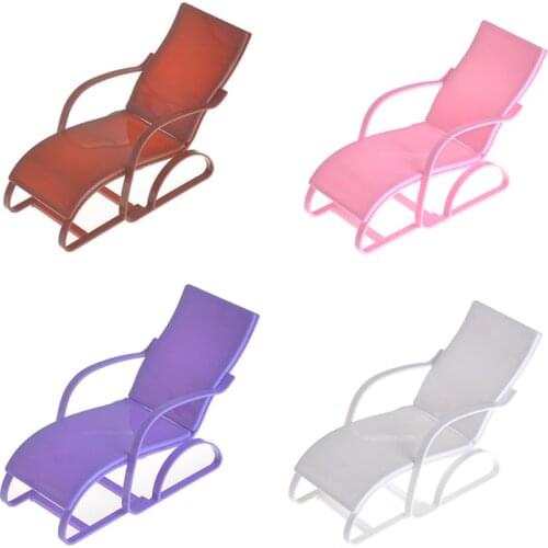 1 pcs Rocking Beach Lounge Chair for Doll Chairs Dream House Livingroom Gardan Furniture Doll Accessories