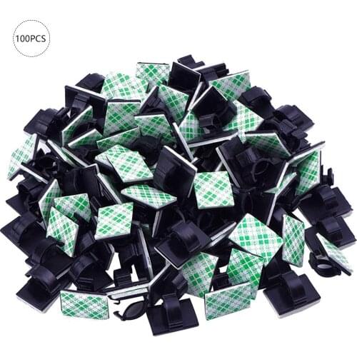 100pcs Sticky Cable Bckle Wiring Buckle Cable Clips For Car Dashboard DVR Or Indoor Fixed Cable Support Cable Clamp