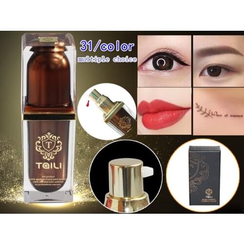 15MLTaili tattoo ink Microblading Liquid Pigment Semi Permanent Lips Eyebrow Eyeliner Safe and Non-toxic Manual Tattoo Pen Pigme