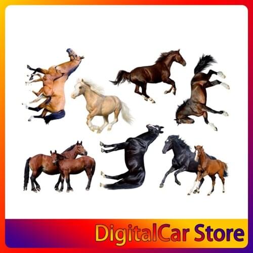 3D Wall Stickers Horses Luminous Stickers For Kids Room Home Decoration For Bedroom Cartoon Animals Wall Paper Poster Home Decor